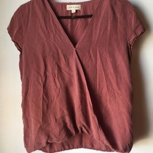 Wrap Front Button Blouse